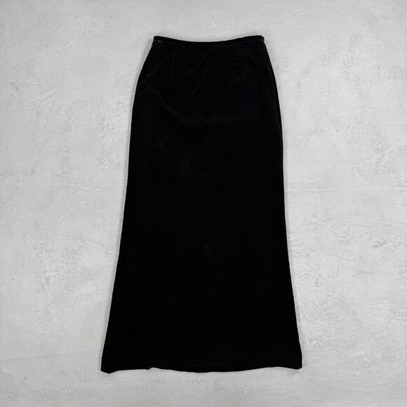 Kay Unger Dresses & Skirts - Vintage Kay Unger Black Silk Blend Velvet Maxi Skirt Women's 6